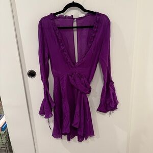La Perla Purple Swim Cover Dress Size US 2